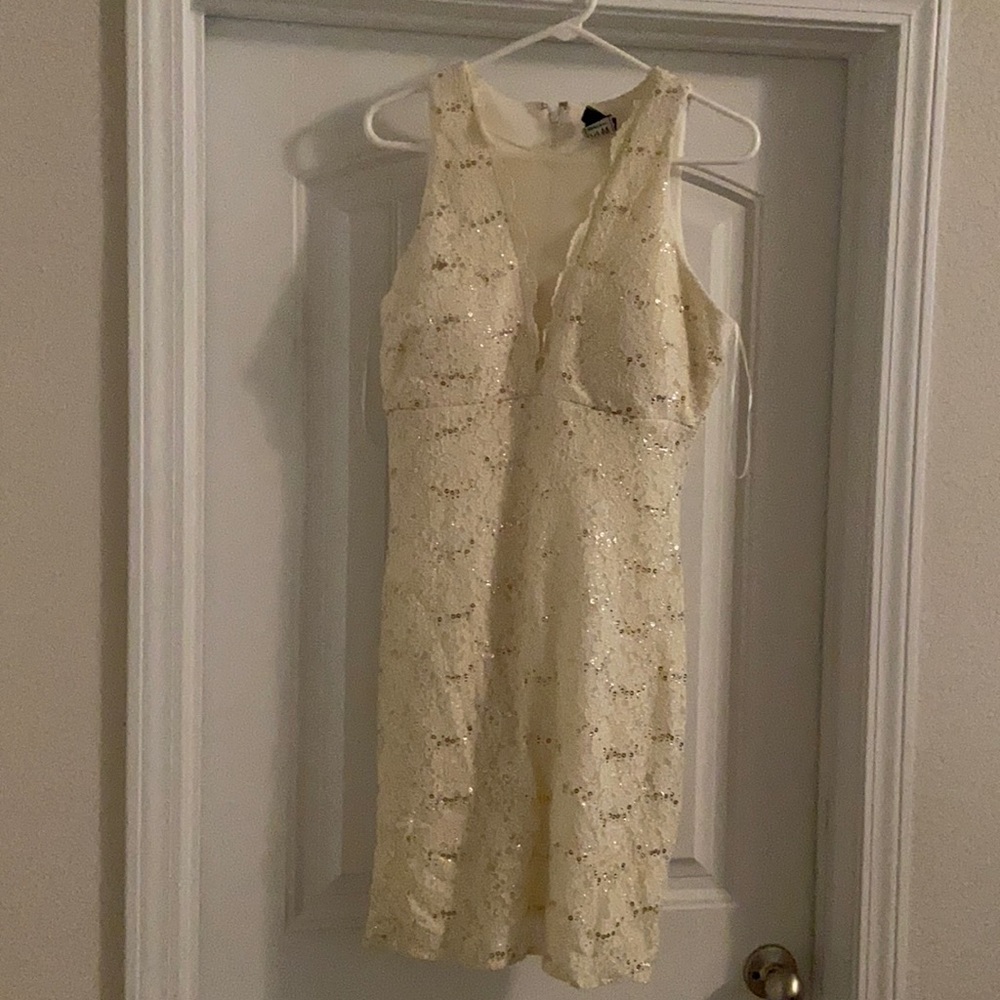 White sequence dress